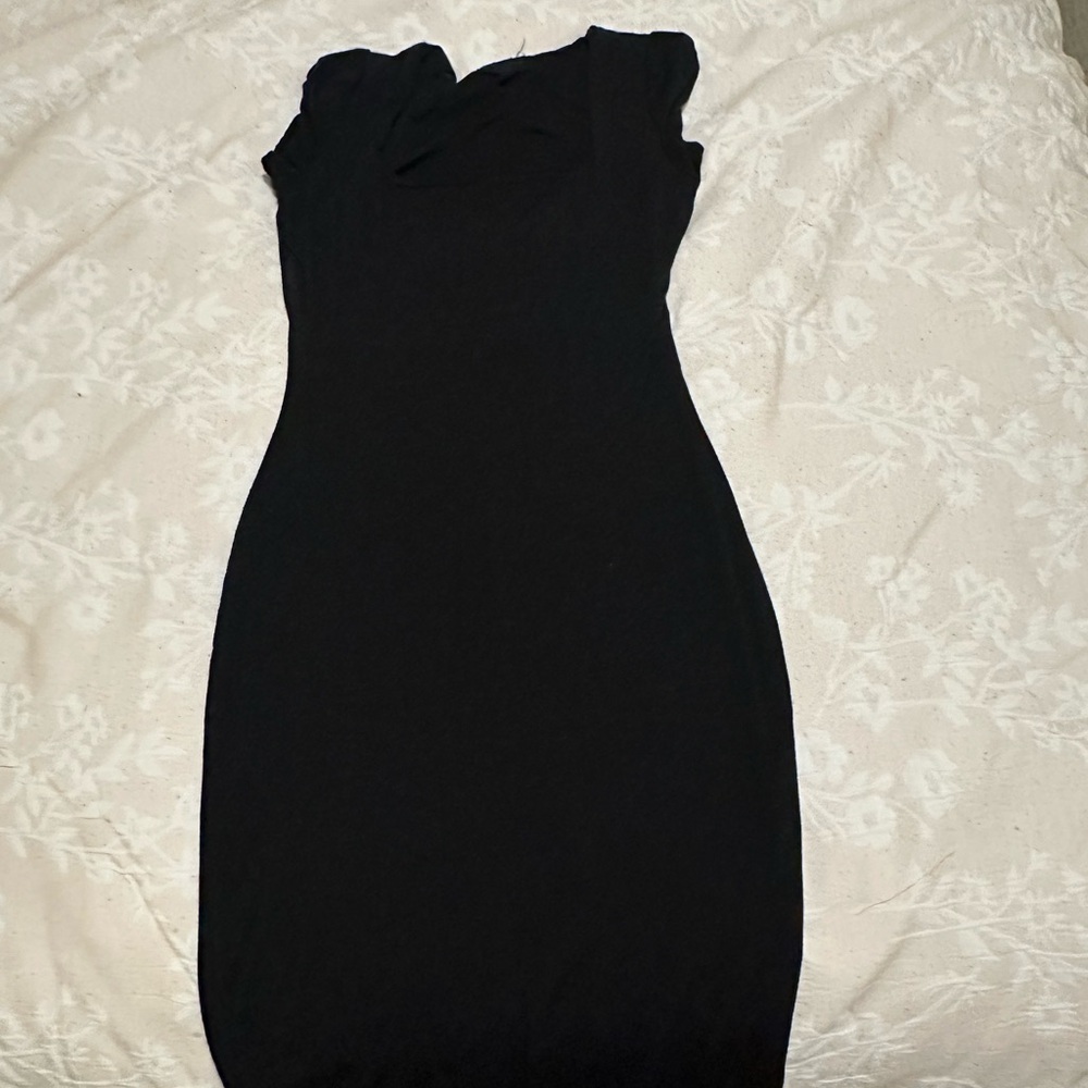 Zara One Shoulder Black Dress
